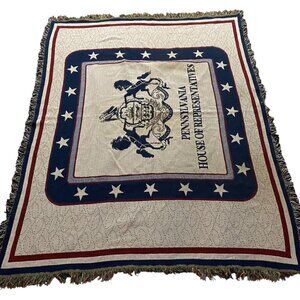 Pennsylvania House Of Representative Woven Tapestry Throw Blanket USA Patriotic